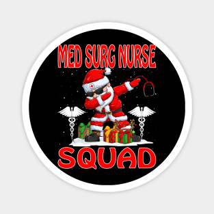 Christmas Med Surg Nurse Squad Reindeer Pajama Dabing Santa Magnet